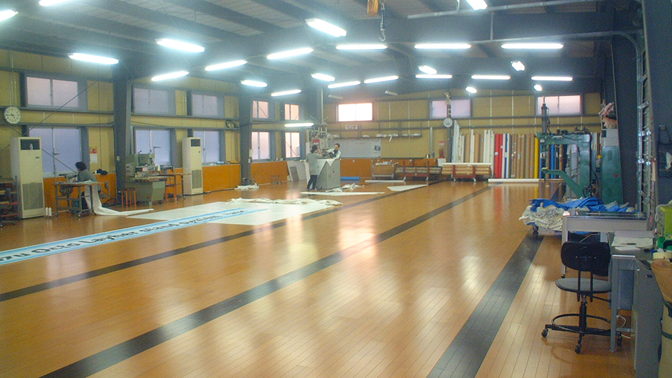 テント加工工場